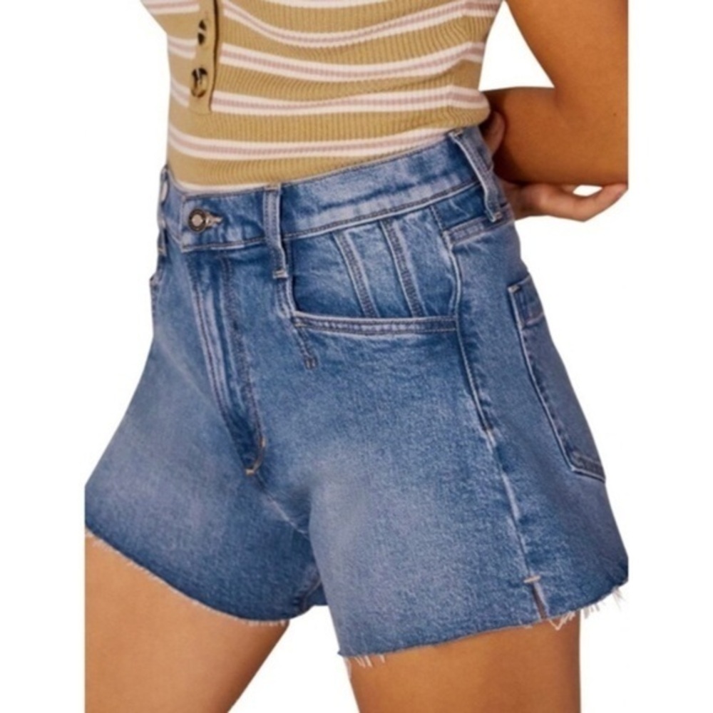 Favorite Daughter The Jordie Super High Waist Cutoff Denim Shorts Size 24 NWT